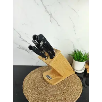 Набір ножів 8-пр. на дерев'яній підставці пласт.ручки MR-1423 ᐉ MR-1423 - - класная цена в ProPosud 2