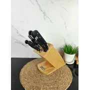 Набір ножів 8-пр. на дерев'яній підставці пласт.ручки MR-1423 ᐉ MR-1423 - - класная цена в ProPosud