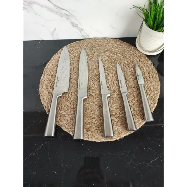 Набір ножів 6-пр. на дерев'яній підставці мет.ручки MR-1429 ᐉ MR-1429 - - класная цена в ProPosud