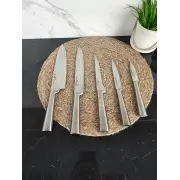 Набір ножів 6-пр. на дерев'яній підставці мет.ручки MR-1429 ᐉ MR-1429 - - класная цена в ProPosud