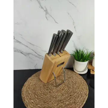 Набір ножів 6-пр. на дерев'яній підставці мет.ручки MR-1429 ᐉ MR-1429 - - класная цена в ProPosud 2