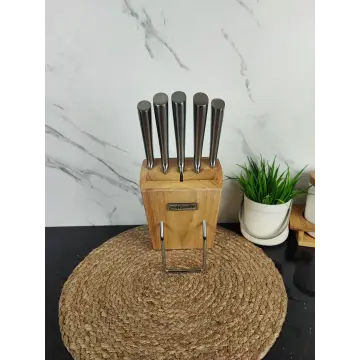 Набір ножів 6-пр. на дерев'яній підставці мет.ручки MR-1429 ᐉ MR-1429 - - класная цена в ProPosud