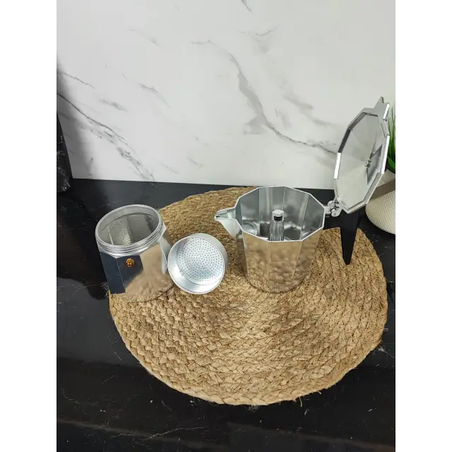 Кавоварка гейзерна 150мл алюмінієва Espresso Moka MR-1666-3 ᐉ MR-1666-3 - - класная цена в ProPosud