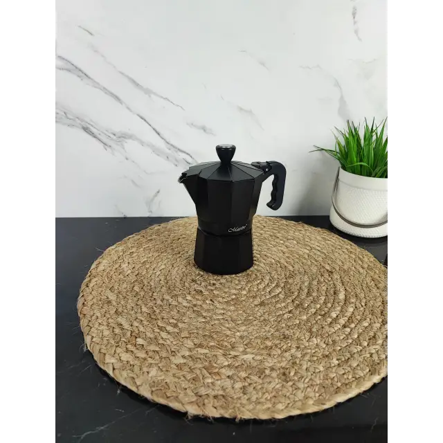 Кавоварка гейзерна 150мл алюмінієва Espresso Moka Black MR-1666-3 ᐉ MR-1666-3 Black - - класная цена в ProPosud