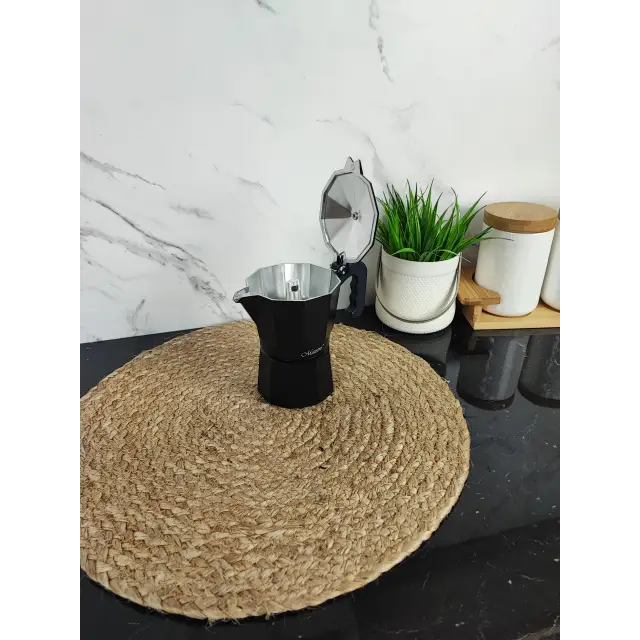 Кавоварка гейзерна 150мл алюмінієва Espresso Moka Black MR-1666-3 ᐉ MR-1666-3 Black - - класная цена в ProPosud