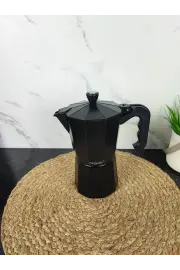 Кавоварка гейзерна 450мл алюмінієва Espresso Moka Black MR-1666-9 ᐉ MR-1666-9 Black - - класная цена в ProPosud