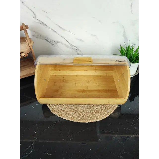 Хлібниця 36,5*22*16,5см корпусу дерево кр.платик MR-1674S ᐉ MR-1674S - - класная цена в ProPosud