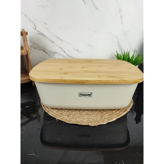 Хлібниця 34,5*23,5*13см пластик/бамбук Ivory MR-1776 ᐉ MR-1776 Ivory - - класная цена в ProPosud