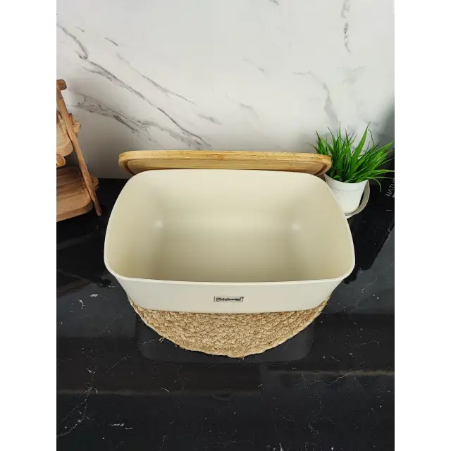 Хлібниця 34,5*23,5*13см пластик/бамбук Ivory MR-1776 ᐉ MR-1776 Ivory - - класная цена в ProPosud