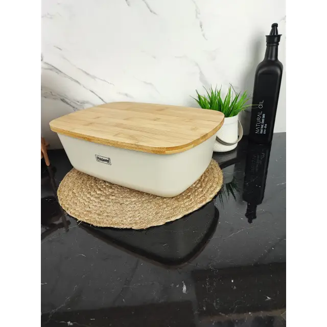 Хлібниця 34,5*23,5*13см пластик/бамбук Ivory MR-1776 ᐉ MR-1776 Ivory - - класная цена в ProPosud
