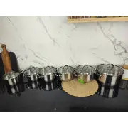 Набір посуду 12-пр. ківш 1,5л кастр. 1,5л 2л 2л 3л 5л MR-2120-12 ᐉ MR-2120-12 - - класная цена в ProPosud