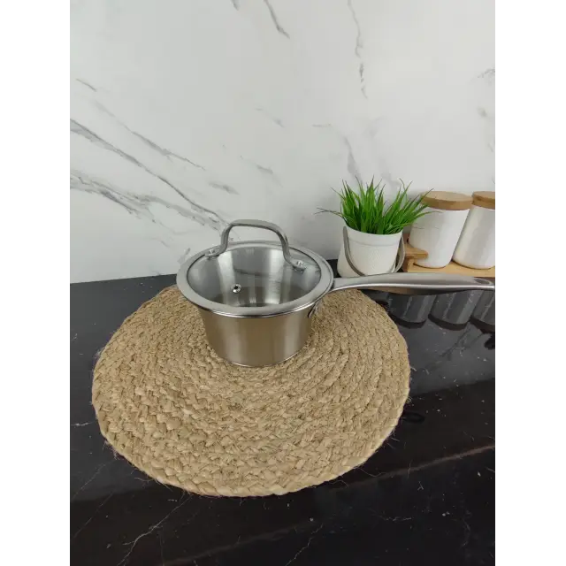 Ківш 1,25л нерж.сталь скл.кришка MR-3505-16S ᐉ MR-3505-16S - - класная цена в ProPosud