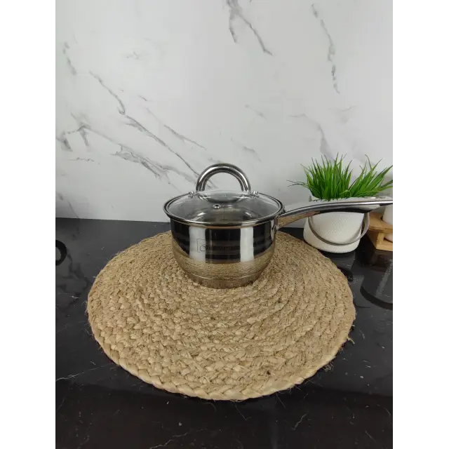 Ківш 2,1л нерж.сталь скл.кришка Basic MR-3513-16S ᐉ MR-3513-16S - - класная цена в ProPosud