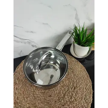 Ківш 2,1л нерж.сталь скл.кришка Basic MR-3513-16S ᐉ MR-3513-16S - - класная цена в ProPosud 2