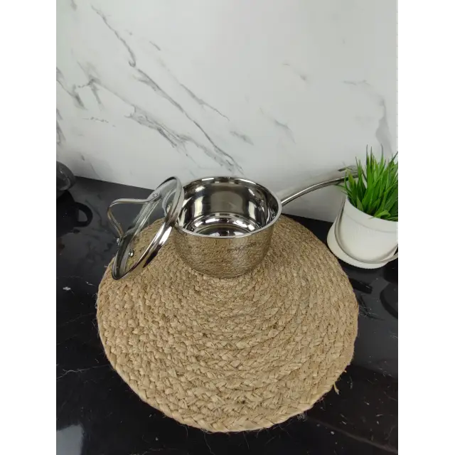 Ківш 1,8л нерж.сталь скл.кришка MR-3519-16S ᐉ MR-3519-16S - - класна ціна в ProPosud