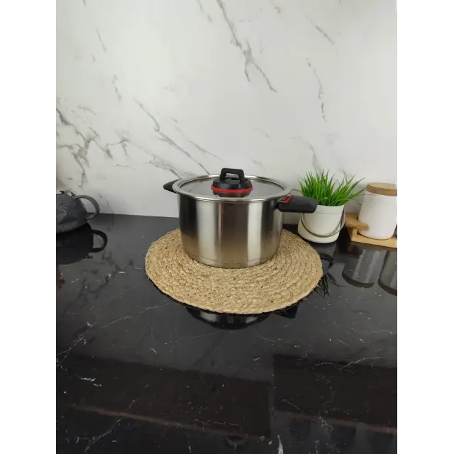 Каструля 3,2л нерж.сталь скл.кришка складані ручки MR-3530-20 ᐉ MR-3530-20 - - класная цена в ProPosud