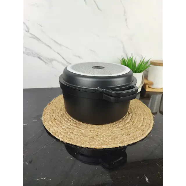 Каструля 4,5л антипр.покриття кришка-гриль Cast MR-4124 ᐉ MR-4124 - - класная цена в ProPosud