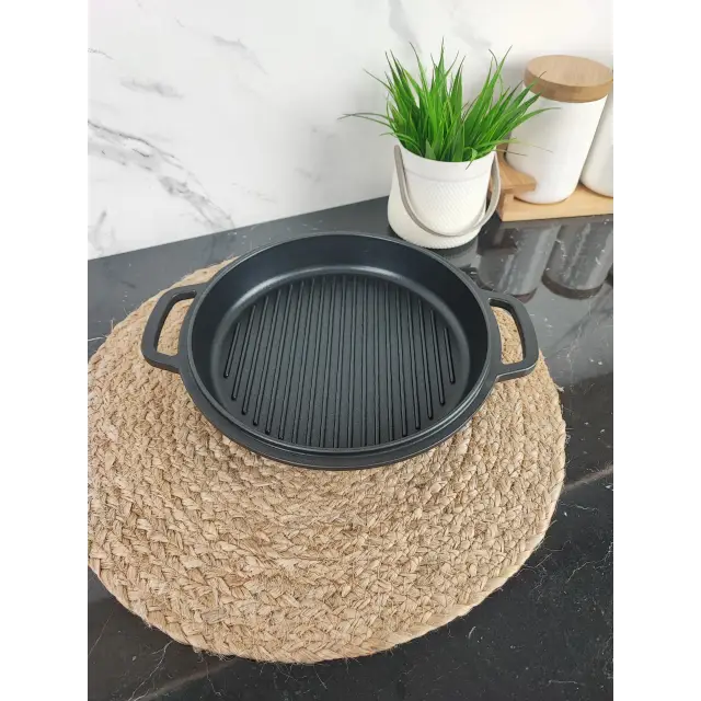 Каструля 4,5л антипр.покриття кришка-гриль Cast MR-4124 ᐉ MR-4124 - - класная цена в ProPosud