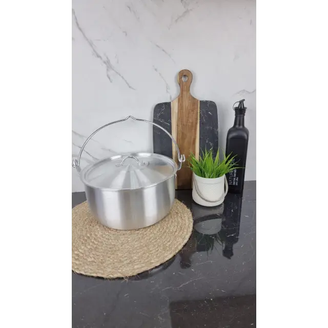 Казан алюмінієвий 6,4л туристичний з дужкою ᐉ - - класная цена в ProPosud