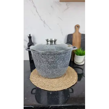 0632-SN Каструля глибока 14л антипр.покриття скл.кришка індукція Мармур ᐉ 0632-SN - - класная цена в ProPosud