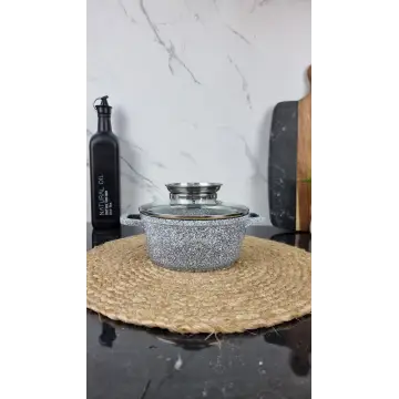 0316-SN Каструля 1,2л антипр.покриття скл.кришка індукція Мармур ᐉ 0316-SN - - класная цена в ProPosud