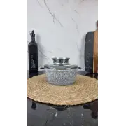 0316-SN Каструля 1,2л антипр.покриття скл.кришка індукція Мармур ᐉ 0316-SN - - класная цена в ProPosud