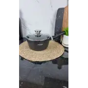 0718-BL Ковш 1,9л антипр.покрытие стек.кришка индукция Мрамор