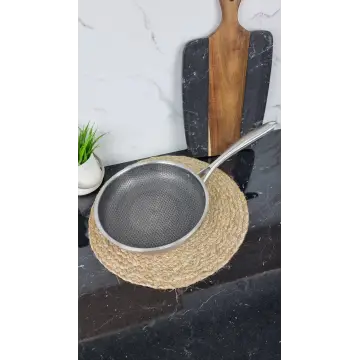 B018L-26 Сковорода 26см нерж.сталь стек.крышка кол.Honeycomb 2