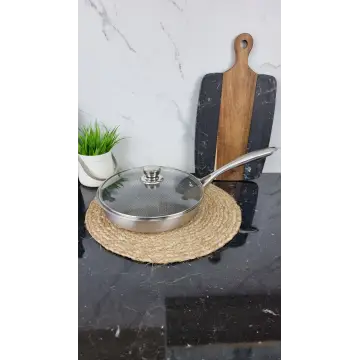 B018L-26 Сковорода 26см нерж.сталь стек.крышка кол.Honeycomb