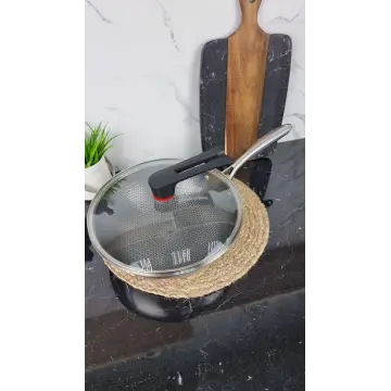 B017L Сковородка ВОК 30см нерж.сталь стек.крышка кол. кор.Honeycomb 2