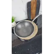 B017L Сковородка ВОК 30см нерж.сталь стек.крышка кол. кор.Honeycomb