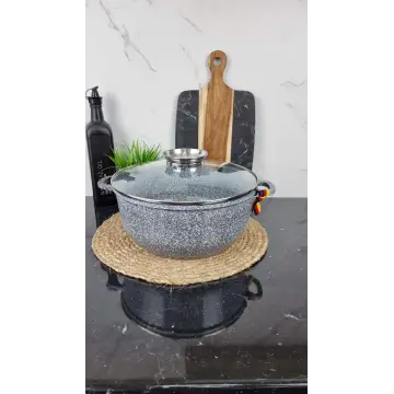 0328-SN Каструля 6,5л антипр.покриття скл.кришка індукція Мармур ᐉ 0328-SN - - класная цена в ProPosud