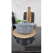 0328-SN Каструля 6,5л антипр.покриття скл.кришка індукція Мармур ᐉ 0328-SN - - класная цена в ProPosud