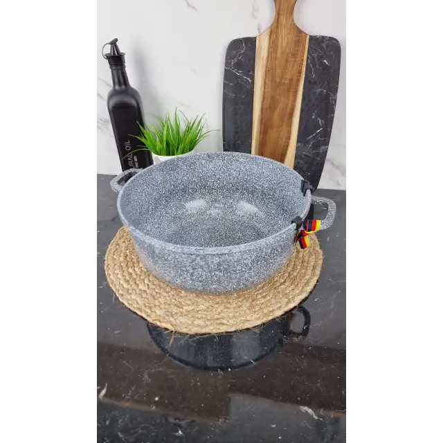 0328-SN Каструля 6,5л антипр.покриття скл.кришка індукція Мармур ᐉ 0328-SN - - класная цена в ProPosud