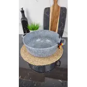 0328-SN Каструля 6,5л антипр.покриття скл.кришка індукція Мармур ᐉ 0328-SN - - класная цена в ProPosud