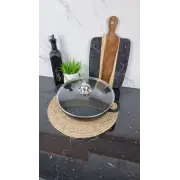 0528-CR Каструля мілка 4,1л антипр.покриття скл.кришка індукція Мармур ᐉ 0528-CR - - класная цена в ProPosud