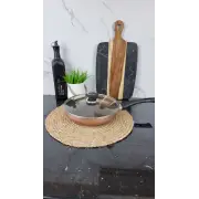 FPM-242 Сковорідка 24см антипр.покриття скл.кришка Мармур Бронза ᐉ FPM-242 - - класная цена в ProPosud