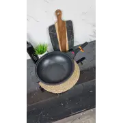 1332-BL Вок-сковорода 3в1 4,5л антипр.покрытие стек.крышка индукция Мрамор