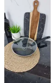 QD-D328-L Сковорідка 28см антипр.покриття скл.кришка Diamond