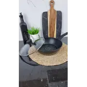 QD-DD324-L Сковорода глубокая 24см антипр.покрытие стек.крышка Diamond