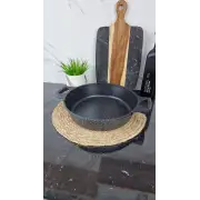 YLS8028-B Кастрюля мелкая 3,5л антипр.покрытие стек.крышка индукция Черная