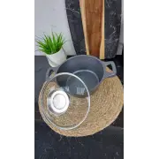 YS8020-G Каструля 2,0л антипр.покриття скл.кришка індукція Сірий