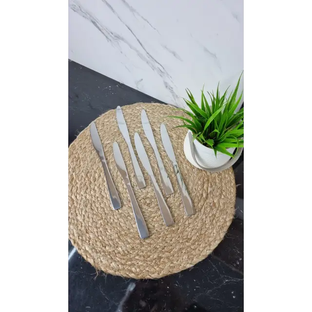 ABA110E Ніж столовий Гладкий Квадрат (6шт/уп)