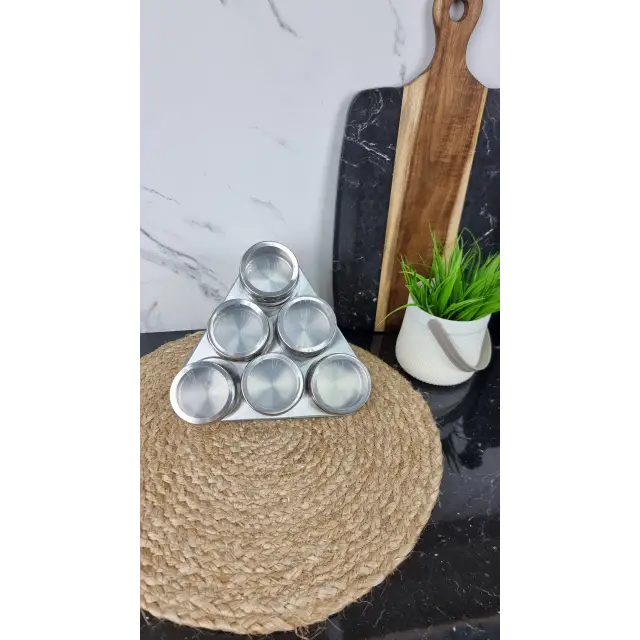 16769-4 Набір для спецій 6-пр. 4,5*6см скло на мет.підставці ᐉ 16769-4 - - класная цена в ProPosud