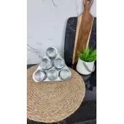 16769-4 Набір для спецій 6-пр. 4,5*6см скло на мет.підставці ᐉ 16769-4 - - класная цена в ProPosud