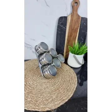 16769-4 Набір для спецій 6-пр. 4,5*6см скло на мет.підставці ᐉ 16769-4 - - класная цена в ProPosud 2