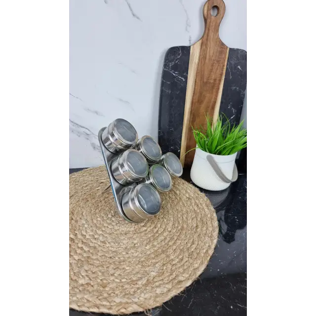 16769-4 Набір для спецій 6-пр. 4,5*6см скло на мет.підставці ᐉ 16769-4 - - класная цена в ProPosud