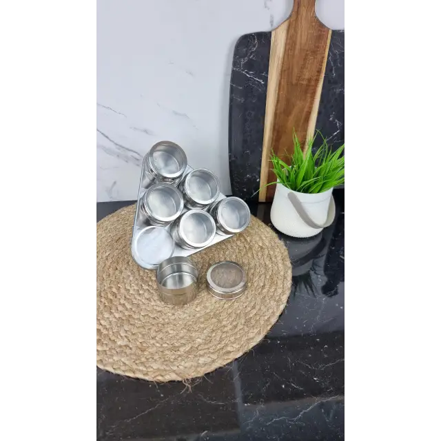 16769-4 Набір для спецій 6-пр. 4,5*6см скло на мет.підставці ᐉ 16769-4 - - класная цена в ProPosud