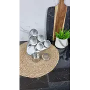 16769-4 Набір для спецій 6-пр. 4,5*6см скло на мет.підставці ᐉ 16769-4 - - класная цена в ProPosud