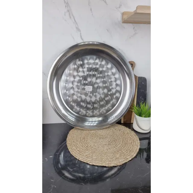 2285 Поднос круглый 50см нерж.сталь ᐉ 2285 - - класная цена в ProPosud